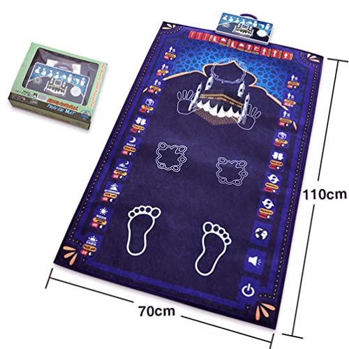 Adult Educational Interactive Prayer Mat-Islamic Gifts Muslim Electronic Interactive Prayer Rug Mat for Children Color Random 110*70cm by 