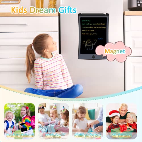 JefDiee LCD Writing Tablet Colourful Kids Drawing Writing Boards, Electronic Learning and Education Toys, Doodle Scribbler Boards Gifts for Kids and Toddlers at Home, School and Kindergarten (Black) by JefDiee