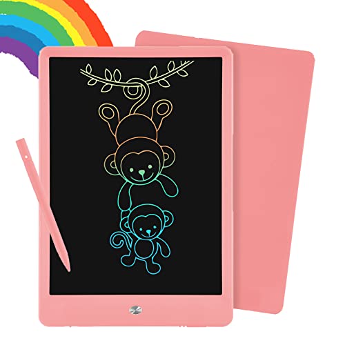 LCD Writing Tablet Doodle Board, PINKCAT 10inch Colorful Drawing Tablet Writing Pad, Electronic Toddler Tablet Drawing Pad for Kids, Educational Toys Gift for 3 4 5 6 7 Years Old Girls Boys - (Pink) by tonew