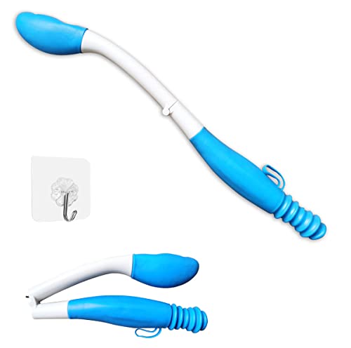 JJHREI Foldable Long Reach Comfort Wiper - Self Wipe Assist Toilet Aid Wiping Wand Bottom Wiper - Ideal Daily Living Bathroom Aids for Limited Mobility from JJHREI