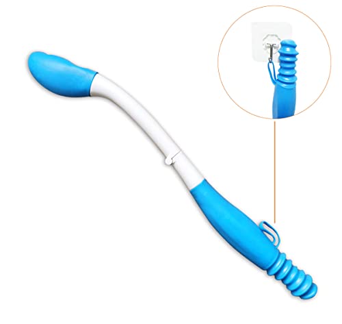 JJHREI Foldable Long Reach Comfort Wiper - Self Wipe Assist Toilet Aid Wiping Wand Bottom Wiper - Ideal Daily Living Bathroom Aids for Limited Mobility from JJHREI