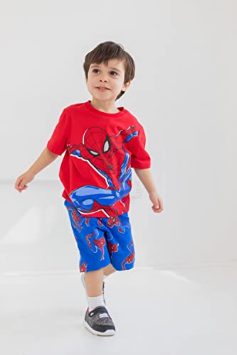 Marvel Avengers Spider-Man Little Boys T-Shirt French Terry Shorts Blue / Red 6 by Bentex Group, Inc.