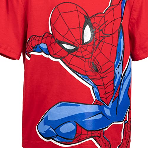 Marvel Avengers Spider-Man Little Boys T-Shirt French Terry Shorts Blue / Red 6 by Bentex Group, Inc.