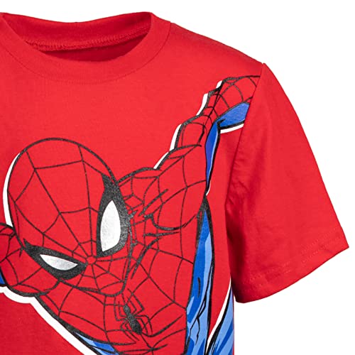 Marvel Avengers Spider-Man Little Boys T-Shirt French Terry Shorts Blue / Red 6 by Bentex Group, Inc.