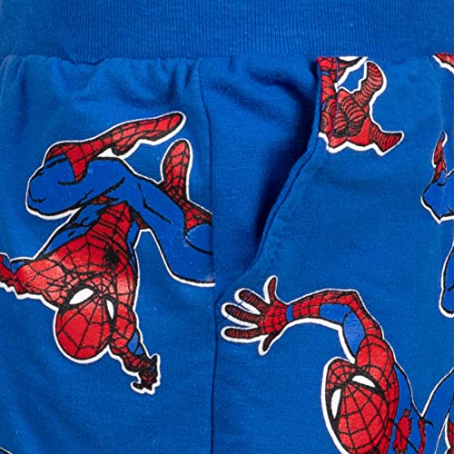 Marvel Avengers Spider-Man Little Boys T-Shirt French Terry Shorts Blue / Red 6 by Bentex Group, Inc.