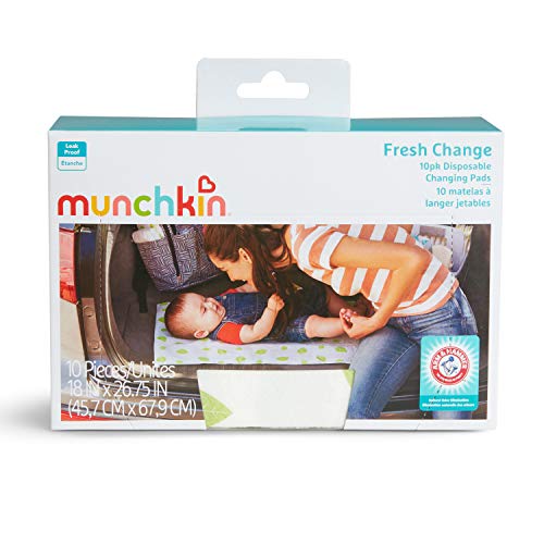 Munchkin Arm & Hammer Disposable Changing Pad, 10 Count , White/Green from Munchkin