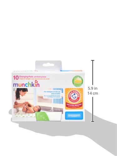 Munchkin Arm & Hammer Disposable Changing Pad, 10 Count , White/Green from Munchkin