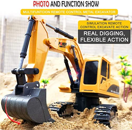 Remote Control Digger,Toy Digger Remote Control Digger Excavator Toys,Engineering Sand Digger Construction Vehicle Toy RC Excavator Toy Cars for Kids(Need to Install Batteries) by Ruutcasy