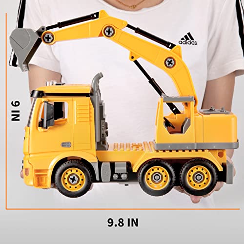 TEMI Kids Remote Control Car Construction Truck Toddler Toys for 3 4 5 6 Years Old Boys - 4 in 1 RC Vehicle Toy Car, Take Apart Toys w/ Electric Drill, 300pcs Blocks STEM Building Toy Birthday Gifts from TEMI