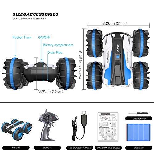 FREE TO FLY Remote Control Car Boat Truck 4WD 6CH 2.4Ghz Land Water 2 in 1 RC Toy Car Multifunction Waterproof Stunt 1: 16 Remote Vehicle with Rotate 360 Electric Car Toy from Wind Toys & Hobby Co., Limited