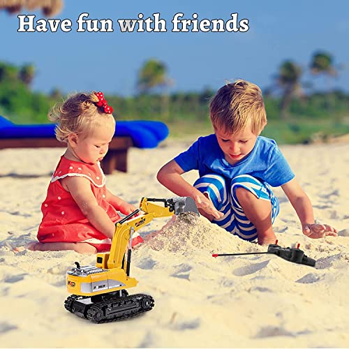 Remote Control Digger,Toy Digger Remote Control Digger Excavator Toys,Engineering Sand Digger Construction Vehicle Toy RC Excavator Toy Cars for Kids(Need to Install Batteries) by Ruutcasy