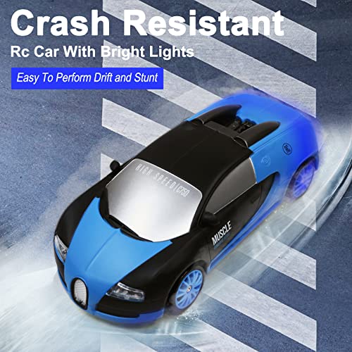 Remote Control Car RC Drift Car 2.4GHz 1:24 Scale 4WD 15KM/H High Speed Model Vehicle with LED Lights Drifting Tire Racing Sport Toy Car for Adults Boys Girls Kids Gift 2Pcs Rechargeable Batteries from Desdoni