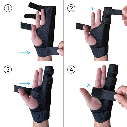 GenetGo Boxer Break Metacarpal Splint Brace - 4th or 5th Finger Splint Support (Large/X-Large) by GenetGo