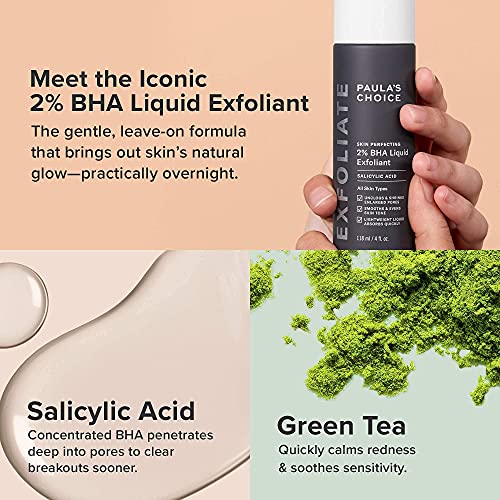 Paulas Choice--SKIN PERFECTING 2% BHA Liquid Salicylic Acid Exfoliant--Facial Exfoliant for Blackheads, Enlarged Pores, Wrinkles & Fine Lines, 4 oz Bottle from Paula's Choice