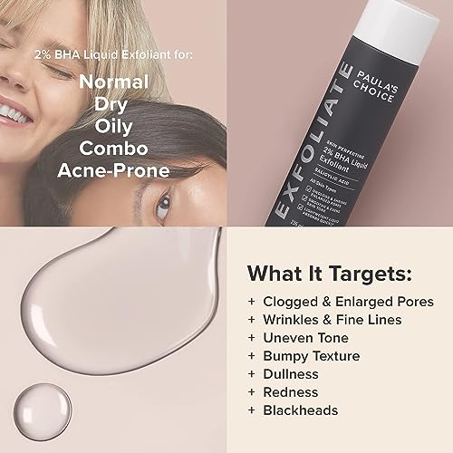 Paulas Choice--SKIN PERFECTING 2% BHA Liquid Salicylic Acid Exfoliant--Facial Exfoliant for Blackheads, Enlarged Pores, Wrinkles & Fine Lines, 4 oz Bottle from Paula's Choice