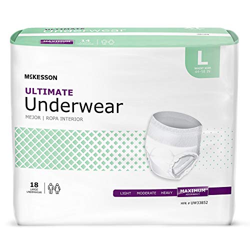 McKesson Ultimate Underwear, Incontinence, Maximum Absorbency, Large, 72 Count from McKesson Brand