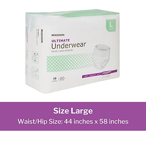 McKesson Ultimate Underwear, Incontinence, Maximum Absorbency, Large, 72 Count from McKesson Brand