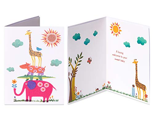 Papyrus Baby Shower Cards, Animals (2-Count) by Papyrus