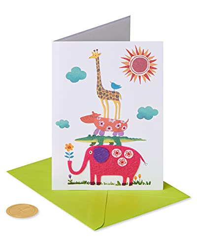 Papyrus Baby Shower Cards, Animals (2-Count) by Papyrus