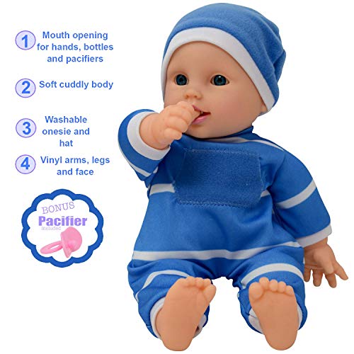 11 inch Soft Body Doll in Gift Box - 11" Baby Doll (Boy) by The New York Doll Collectionâ¢