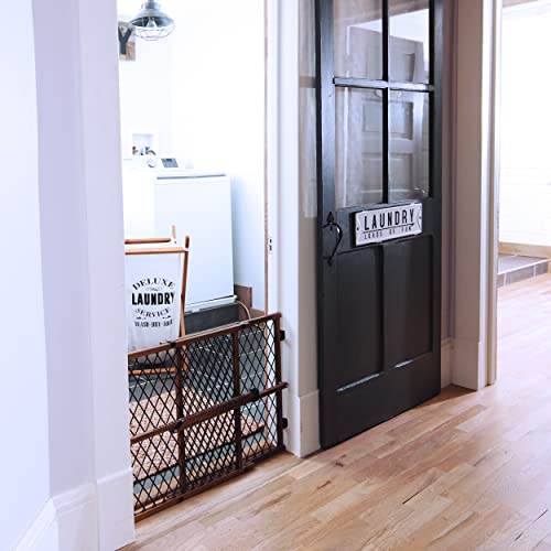 Position & Lock Baby Gate, Pressure-Mounted, Farmhouse Collection from Evenflo