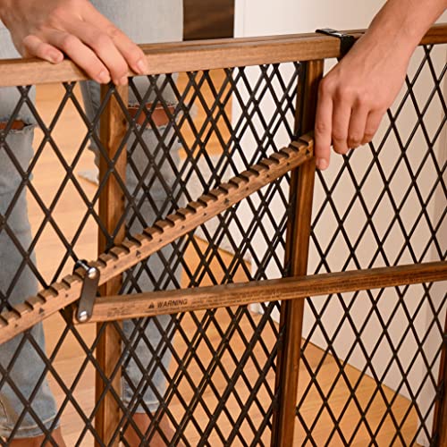 Position & Lock Baby Gate, Pressure-Mounted, Farmhouse Collection from Evenflo