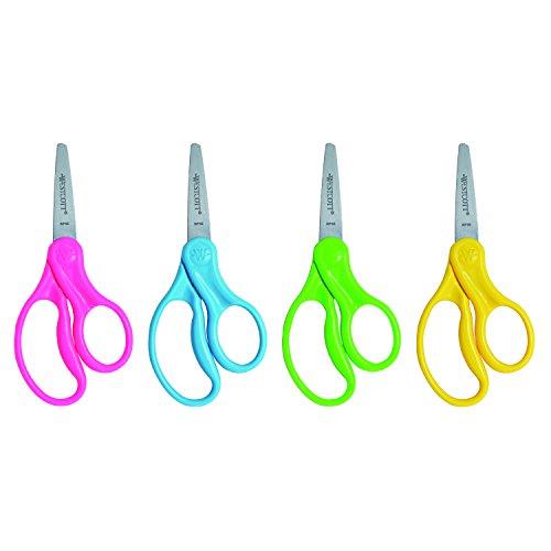 Westcott Right- & Left-Handed Scissors For Kids, 5ââ Pointed Scissors, Assorted, 6 Pack (16455) from Acme United