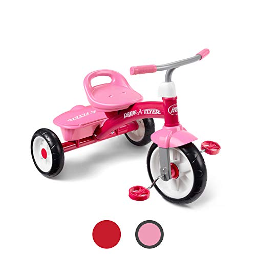 Radio Flyer Pink Rider Trike, outdoor toddler tricycle, ages 3-5 (Amazon Exclusive) from Radio Flyer - Import