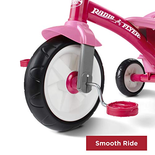 Radio Flyer Pink Rider Trike, outdoor toddler tricycle, ages 3-5 (Amazon Exclusive) from Radio Flyer - Import