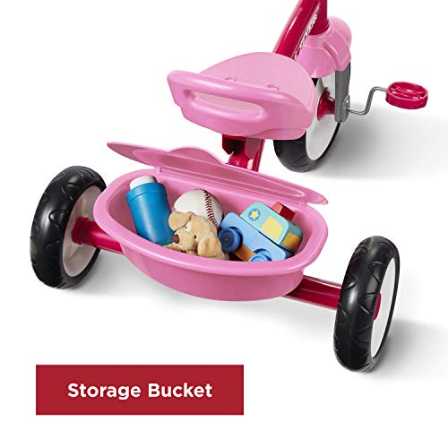 Radio Flyer Pink Rider Trike, outdoor toddler tricycle, ages 3-5 (Amazon Exclusive) from Radio Flyer - Import