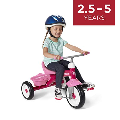 Radio Flyer Pink Rider Trike, outdoor toddler tricycle, ages 3-5 (Amazon Exclusive) from Radio Flyer - Import