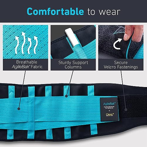 Clever Yellow Back Belt Support for Women and Men - Therapeutic Lower Back Support - The Only Certified Medical-Grade Lumbar Back Brace for Lower Back Pain Relief and Injury Prevention - XL from Clever Yellow