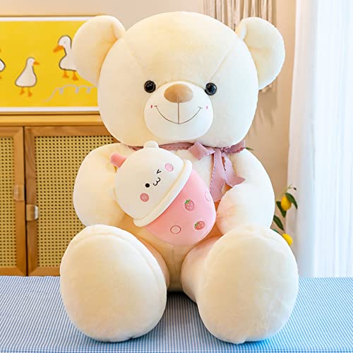 BechUbre 3.3 FT Cuddly Stuffed Animals Plush Beige Teddy Bear from BechUbre