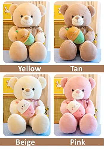 BechUbre 3.3 FT Cuddly Stuffed Animals Plush Beige Teddy Bear from BechUbre