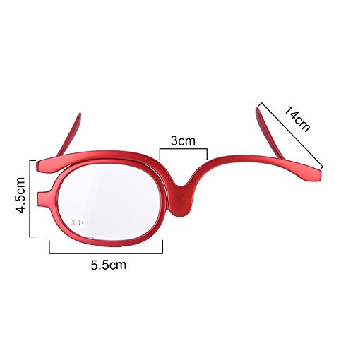 Single Lens Rotating Single Lens Makeup Glasses 3 Colors Multiple Mobility & Daily Living Aids Women Makeup Tool Degree Magnify by Burappoi