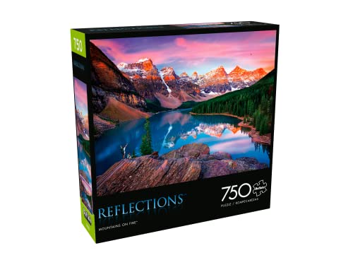 Buffalo Games - Mountains on Fire - 750 Piece Jigsaw Puzzle Orange, Green, Black, Blue, 24"L X 18"W from Buffalo Games