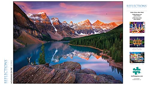 Buffalo Games - Mountains on Fire - 750 Piece Jigsaw Puzzle Orange, Green, Black, Blue, 24"L X 18"W from Buffalo Games