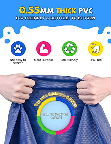 VISTOP Non-Slip Splash Pad for Kids and Dog, Thicken Sprinkler Pool Summer Outdoor Water Toys - Fun Backyard Fountain Play Mat for Baby Girls Boys Children or Pet Dog (67 inch, Red&Yellow&Green&Blue) by VISTOP