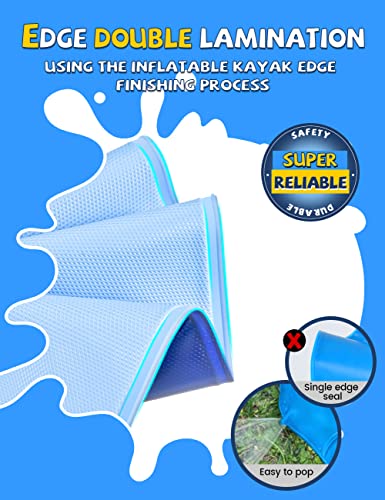 VISTOP Non-Slip Splash Pad for Kids and Dog, Thicken Sprinkler Pool Summer Outdoor Water Toys - Fun Backyard Fountain Play Mat for Baby Girls Boys Children or Pet Dog (67 inch, Red&Yellow&Green&Blue) by VISTOP