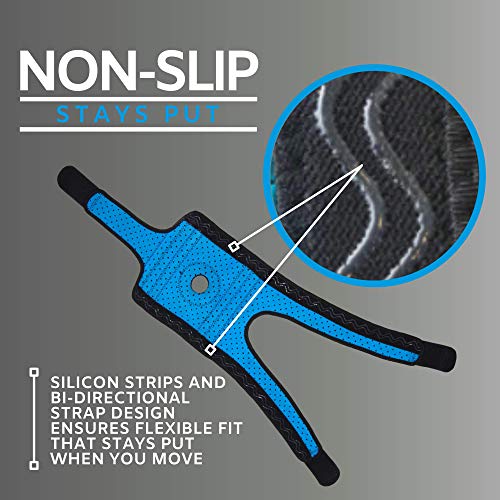 EzyFit Knee Brace Support Dual Stabilizers & Open Patella - Adjustable Breathable Neoprene for ACL Meniscus Tear Injury Recovery Comfort Fit-Black/Blue,Extra Large - 16" - 24" from EzyFit