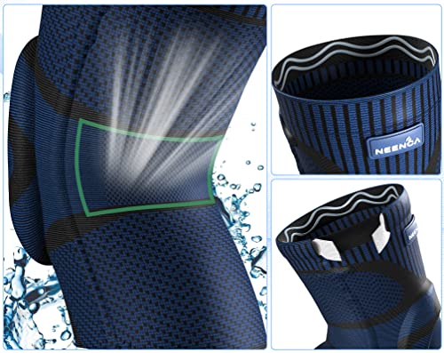 NEENCA [2 Pack] Knee Brace, Knee Compression Sleeve Support with Patella Gel Pad & Side Spring Stabilizers, Medical Grade Knee Protector for Running, Meniscus Tear, Arthritis, Joint Pain Relief, Sport by NEENCA