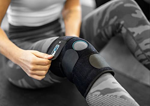 EzyFit Knee Brace Support Dual Stabilizers & Open Patella - Adjustable Breathable Neoprene for ACL Meniscus Tear Injury Recovery Comfort Fit-Black/Blue,Extra Large - 16" - 24" from EzyFit