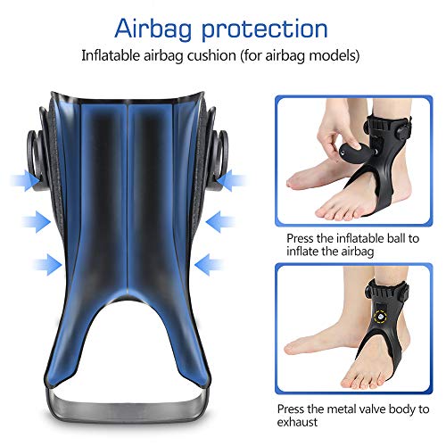 Drop Foot Brace Orthosis AFO AFOs Ankle Brace Support With Comfortable Inflatable Airbag for Hemiplegia Stroke Shoes Walking (Right foot, Medium) from OBER