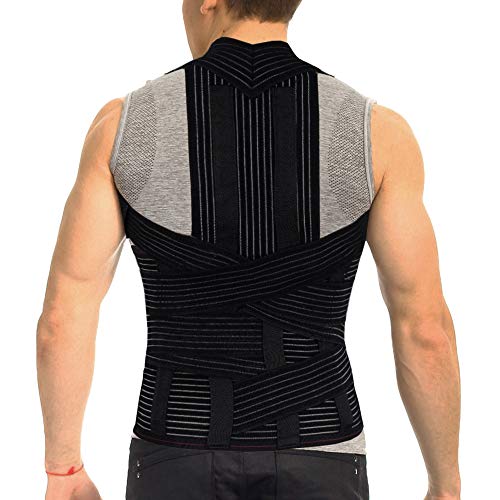 ORTONYX Full Back Support Brace with Removable Dorso-Lumbar Pad - Upper and Lower Back Pain Relief, Thoracic Kyphosis, Rounded Shoulders, Posture Correction/XL from UFEELGOOD