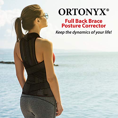 ORTONYX Full Back Support Brace with Removable Dorso-Lumbar Pad - Upper and Lower Back Pain Relief, Thoracic Kyphosis, Rounded Shoulders, Posture Correction/XL from UFEELGOOD