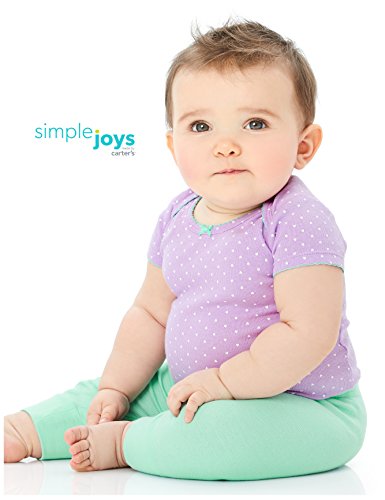 Simple Joys by Carter's Baby Girls' Pant, Pack of 4, Mint Green/Pink/Grey, 24 Months by Carter's Simple Joys - Private Label