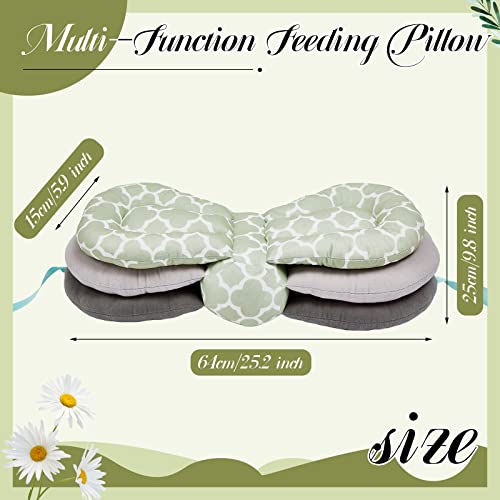 Tatuo Elevate Adjustable Breastfeeding Pillows Nursing Pillows for Mom Multiple Angle Altering Layers Baby Feeding Pillow with 2 Pcs Absorbent Coral Fleece Baby Washcloths for Newborn Infant Toddlers by Tatuo