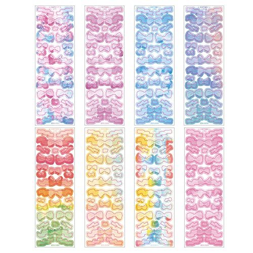 6 Sheets Confetti Pollen Ribbon Watercolor Aesthetic Stationery Diary Planner Calendar Korea Stickers Pack Original Dalpaper (Ribbon), 1.97 x 5.91 inches from Dalpaper