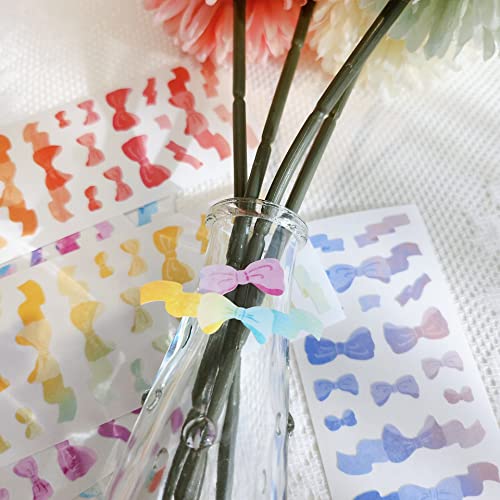 6 Sheets Confetti Pollen Ribbon Watercolor Aesthetic Stationery Diary Planner Calendar Korea Stickers Pack Original Dalpaper (Ribbon), 1.97 x 5.91 inches from Dalpaper