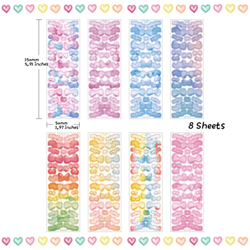 6 Sheets Confetti Pollen Ribbon Watercolor Aesthetic Stationery Diary Planner Calendar Korea Stickers Pack Original Dalpaper (Ribbon), 1.97 x 5.91 inches from Dalpaper